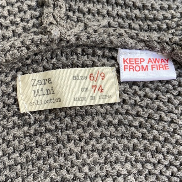 Zara knit cardigan with hood - size 6-9 months - Picture 8 of 8